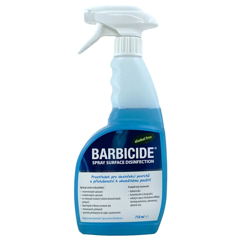 Sprej na dezinfekciu povrchov na okamžité použitie BARBICIDE Spray surface disinfection 750 ml