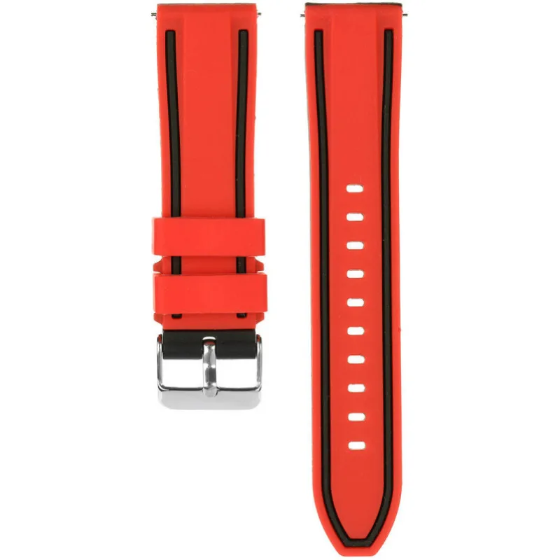 Silikónový remienok na hodinky hodinky 22 mm červený PACIFIC U14-06.1-22