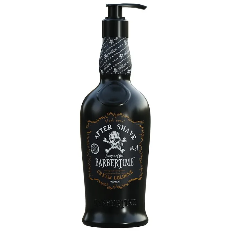 Pirates of the BARBERTIME BARBERTIME No.1 Cream Cologne Black Pearl 400ml - krémová kolínska, balzam po holení