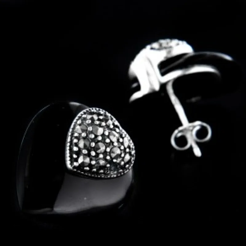 Strieborné náušnice na puzety KA E052