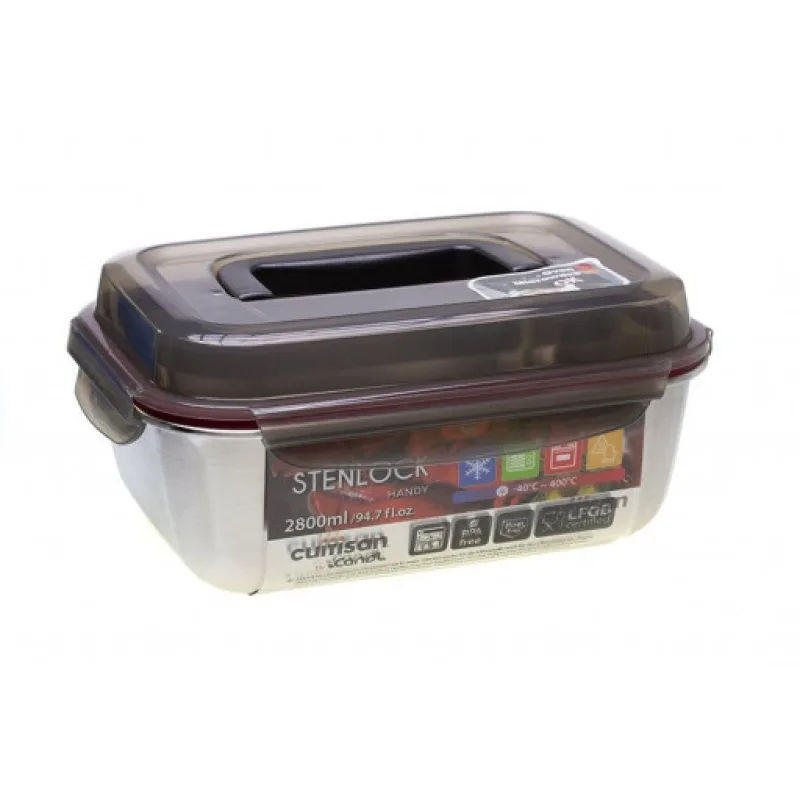 Nerezová obdelníková dóza Cuitisan s uchem 2800ml