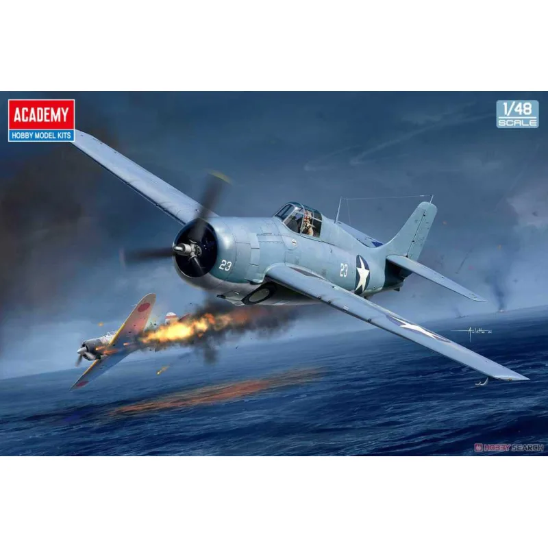 Academy Model Kit lietadlo 12355 - USN F4F-4 Wildcat "Battle of Midway" (1:48)