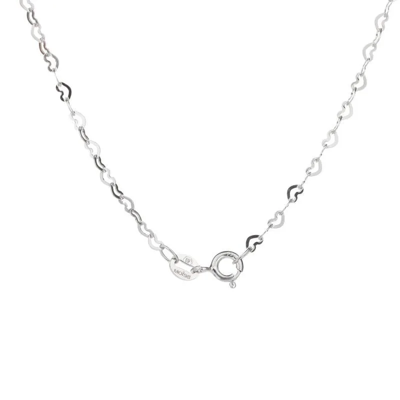 Strieborná srdiečková ratiazka MOISS C0000228, 40 cm