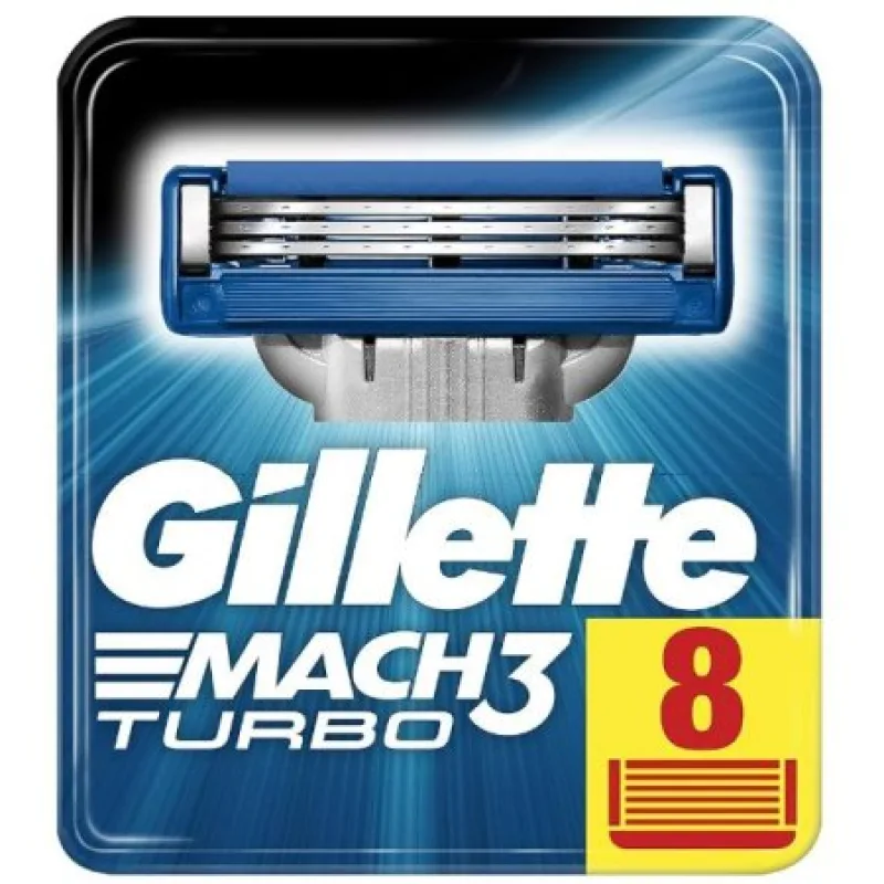 Gillette Mach3 Turbo náhradné hlavice 8ks