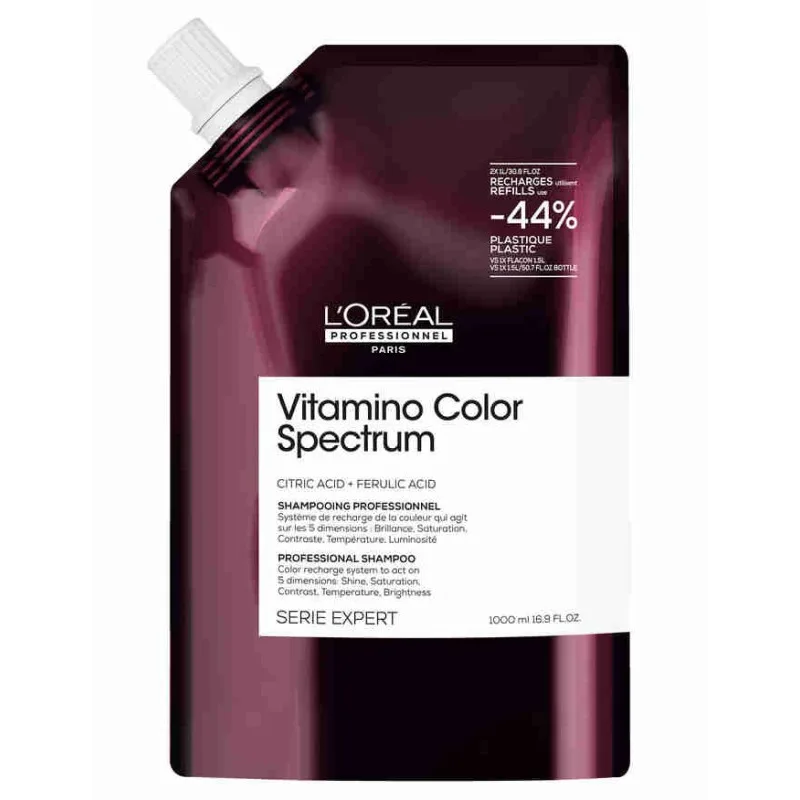LOREAL L´ORÉAL Expert Vitamino Color Spectrum Shampoo REFILL 1000ml - ošetrujúci šampón pre farbené vlasy