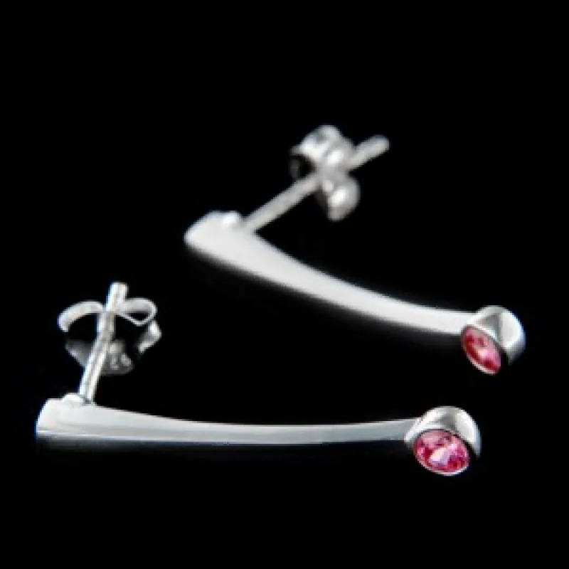 Strieborné náušnice na puzety KA E361