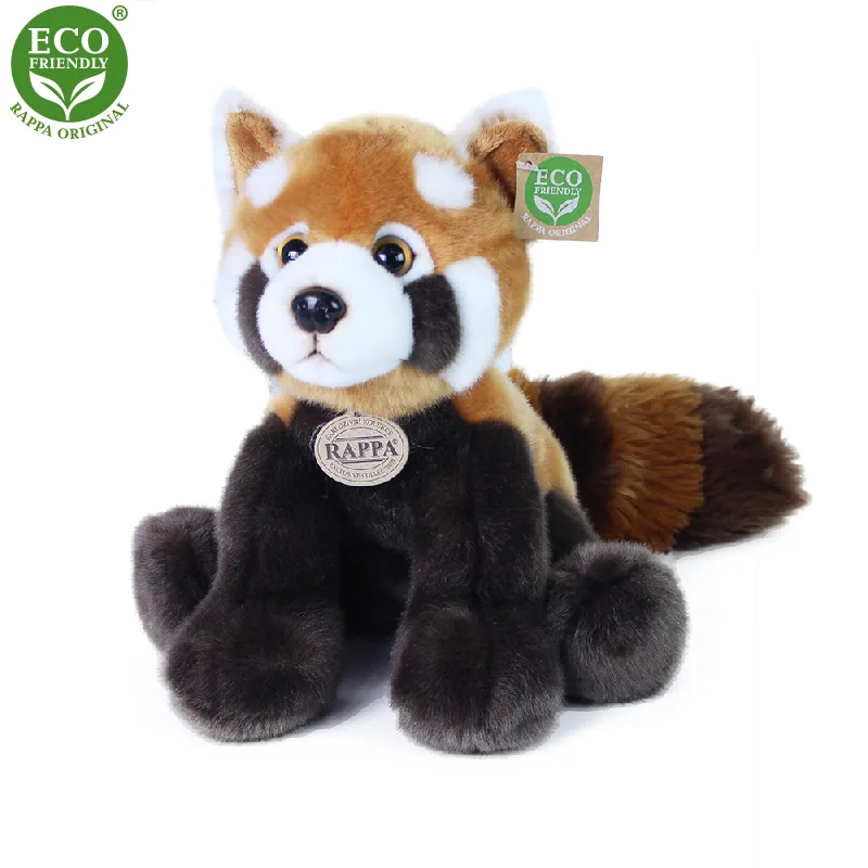 Rappa Plyšová panda červená stojaca 30 cm ECO-FRIENDLY
