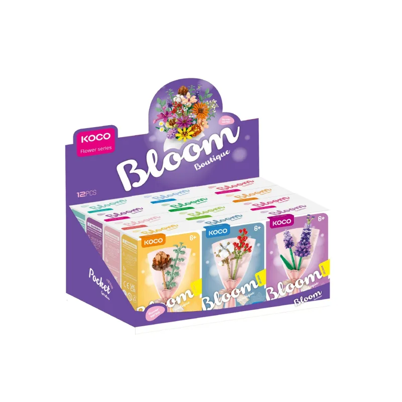 KOCO Stavebnica mini KOCO Malý pugét plast mix druhov v krabičke 8x12x4cm