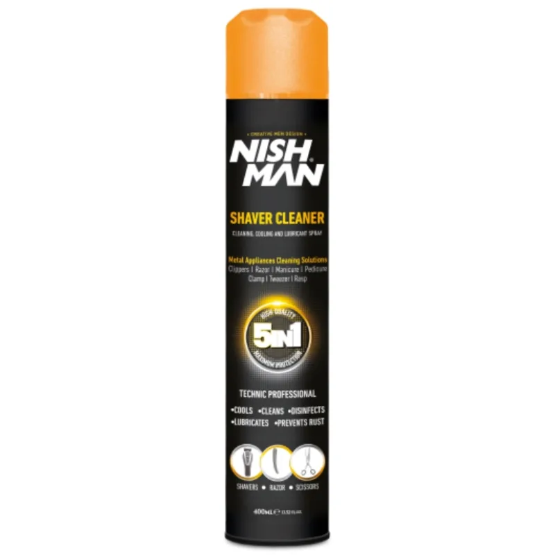Starostlivosť o ostrie 5v1 NISH MAN Shaver cleaner 400 ml