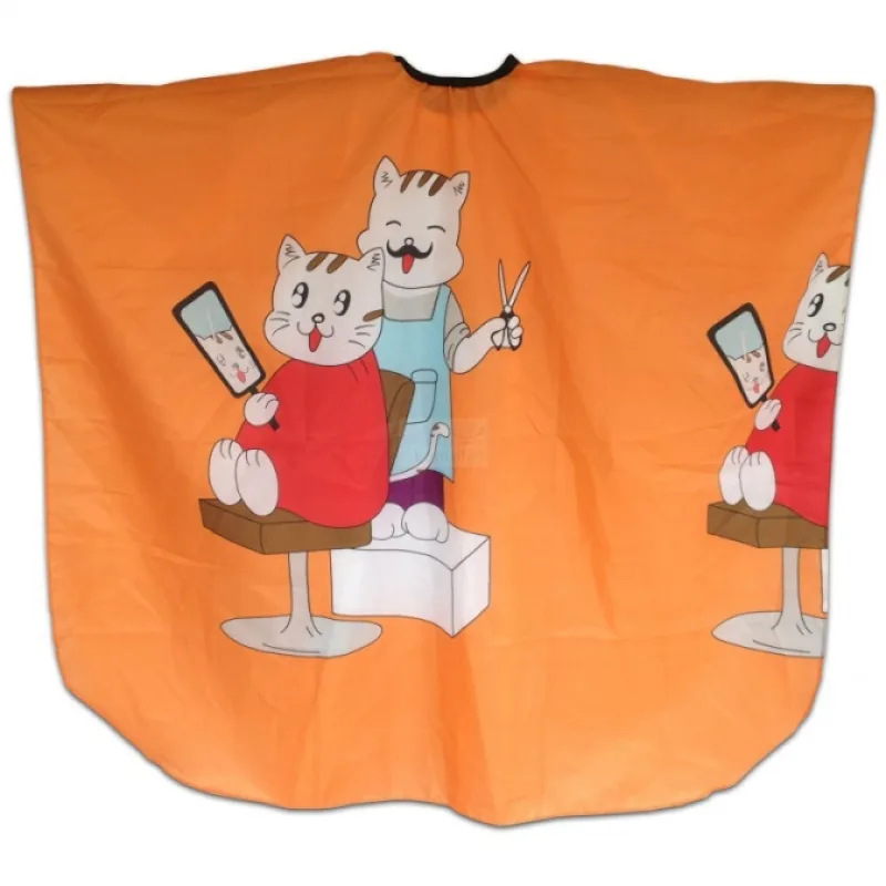 SALON KOMPLET Pláštenka strihací detská MAČKY - oranžová