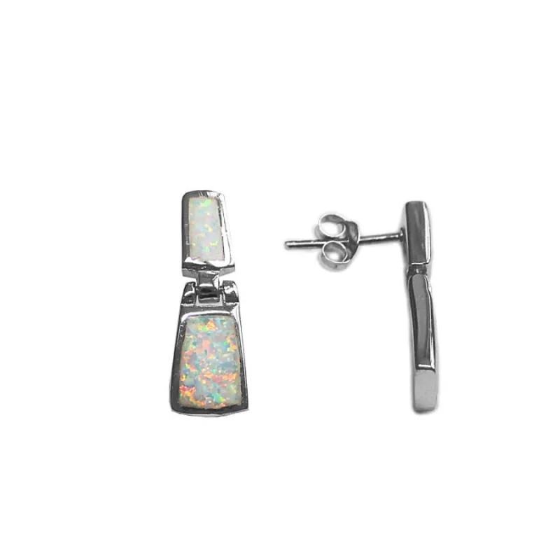 Strieborné visiace opálové náušnice ADANITO EFE0000451