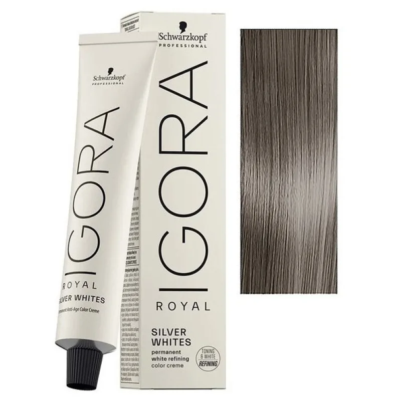 Schwarzkopf Igora Royal Silver Whites 60ml - farba pre strieborné a biele vlasy - Slate Grey