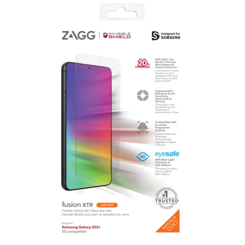 INVISIBLESHIELD ZAGG Invisible Shield Fusion XTR D3O hybridní sklo SG S22 + 5G 200309363