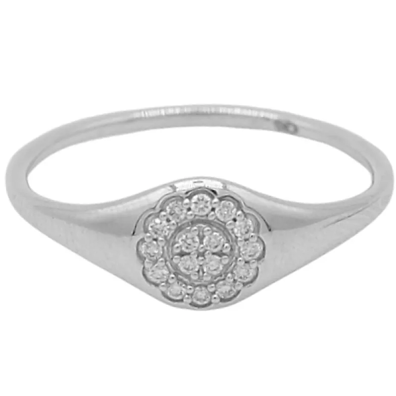 Zlatý briliantový prsteň z bieleho zlata ADANITO ZSU774