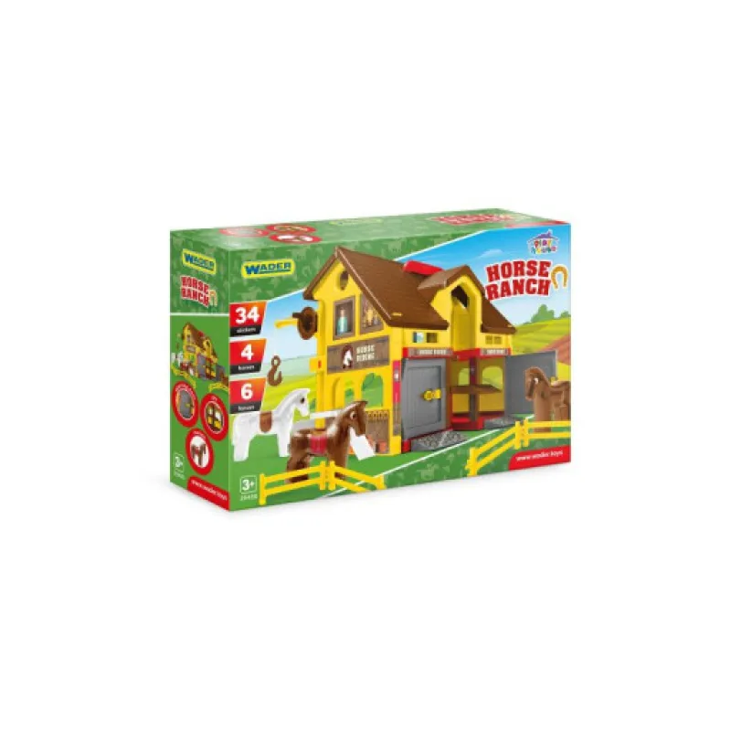 Wader Ranč s koňmi plast, kůň 4ks