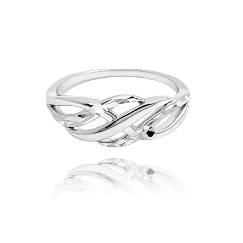 Brúsený strieborný prsteň MINET JMAN0183SR, 54