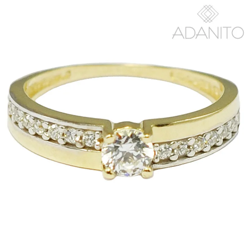 Zlatý prsteň so zirkónmi ADANITO BRR0332G, 50, 2.02 g