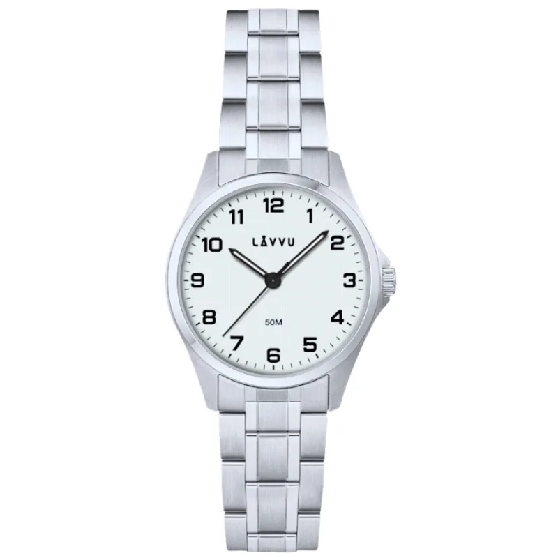 Dámske hodinky z nehrdzavejúcej ocele GLIMT White LAVVU LWL5080