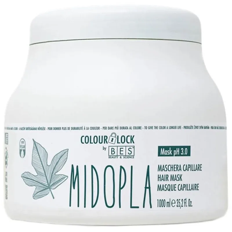 BES Colour Lock Maschera Midopla pH 3,0 - regeneračná maska pre farbené vlasy 1000ml