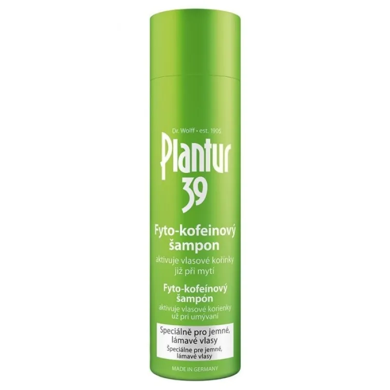 DR. WOLFF PLANTUR 39 Fyto-kofeínový šampón proti padaniu na jemné lámavé vlasy 250ml