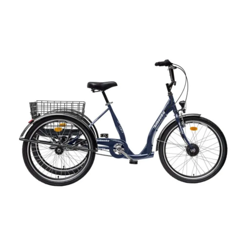 Elektro Tříkolka Liberty e-COMFY 24" 3spd. 2026 modrá 36V 10,4Ah, barevný displej