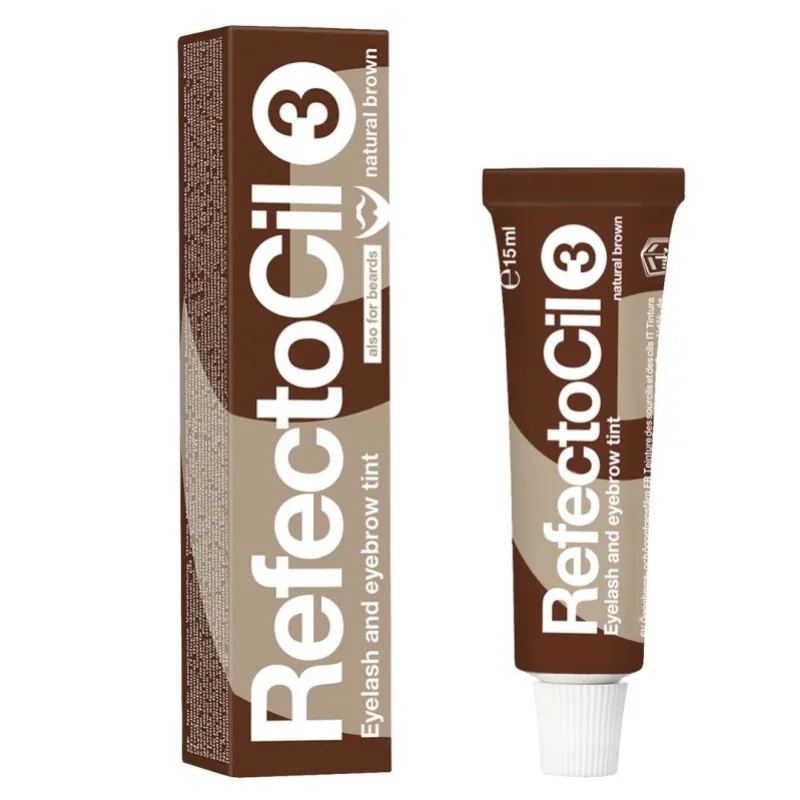 REFECTOCIL č.3 NATURAL BROWN - Profesionálna farba na mihalnice, obočie a fúzy 15ml - Hnedá