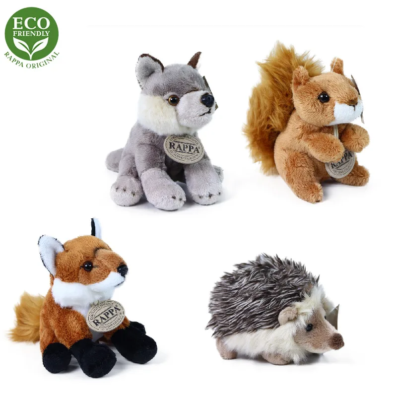 Rappa Plyšové zvieratá lesné sediace 12 - 15 cm ECO-FRIENDLY
