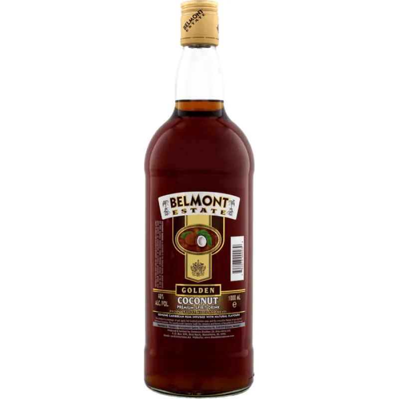 Belmont Estate Gold Coconut 40% 1 l (čistá fľaša)