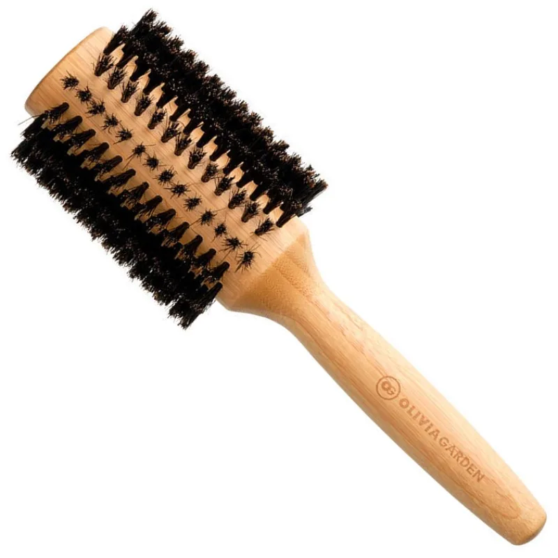 OLIVIA GARDEN B40 Bamboo Touch Blowout Boar - guľatá bambusová kefa s diviačími štetinami 40mm