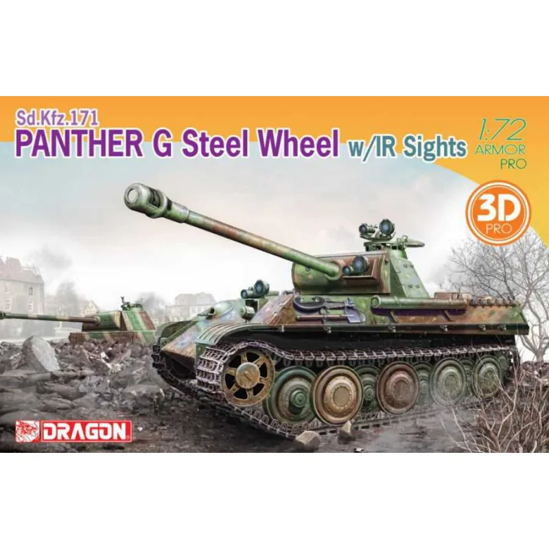Dragon Model Kit tank 7697 - Panther G Steel Wheel s IR zameriavačmi (1:72)