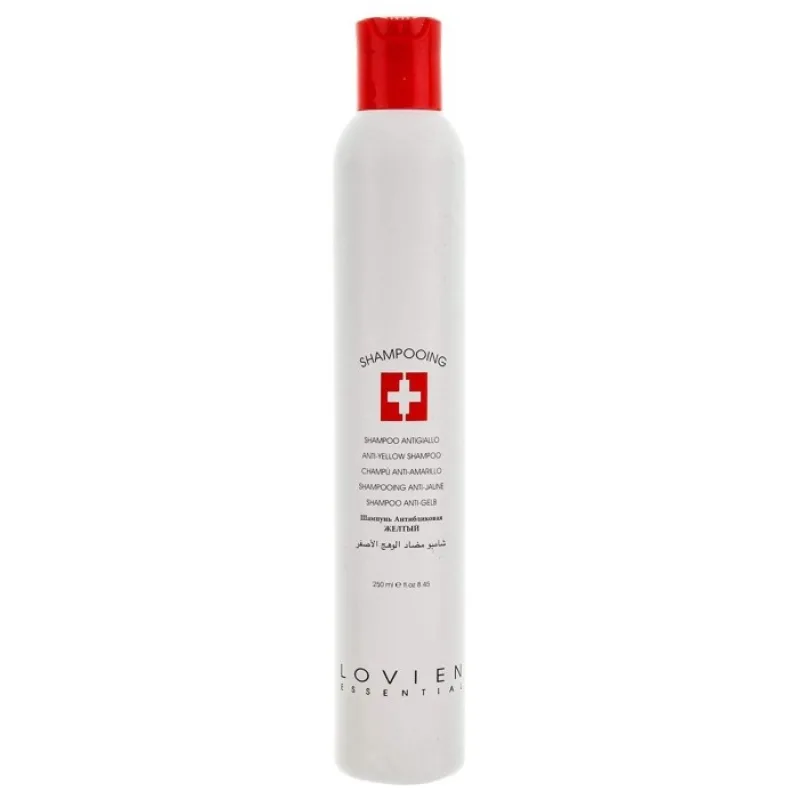 LOVIEN L´OVIEN ESSENTIAL Shampooing Antigiallo 250ml - strieborný šampón pre melírované a bielo blond vlasy