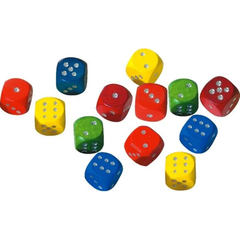 Dřevěná hrací kostka 16 mm