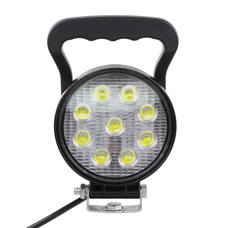 LED světlo kulaté, 9x3W, vypínač, ECE R10 wl-844