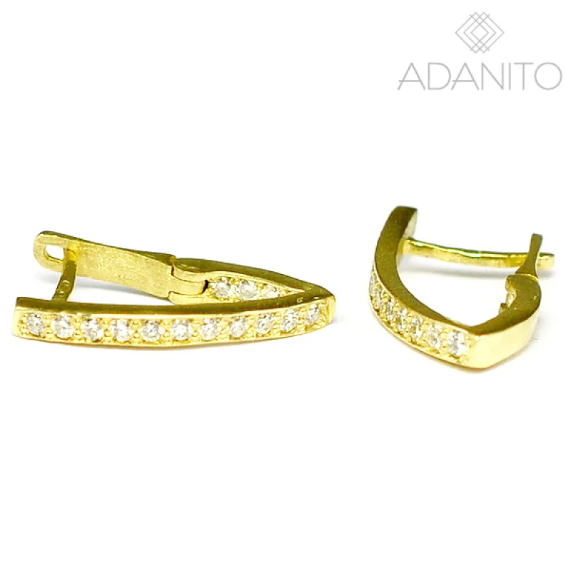 Zlaté briliantové náušnice ADANITO ZSF374