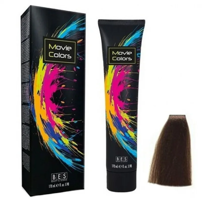 BES Movie Colors 5.0 Light Brown - gélová farba na vlasy bez amoniaku 170ml - svetlo hnedá