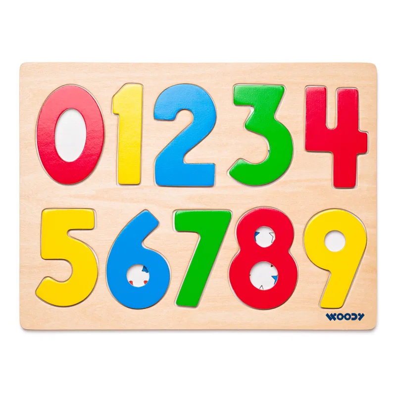 Woody Puzzle na doske číslice s lienkami