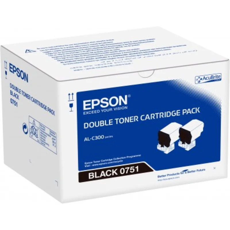 Double pack Toner Black - Epson WorkForce AL-C300 C13S050751