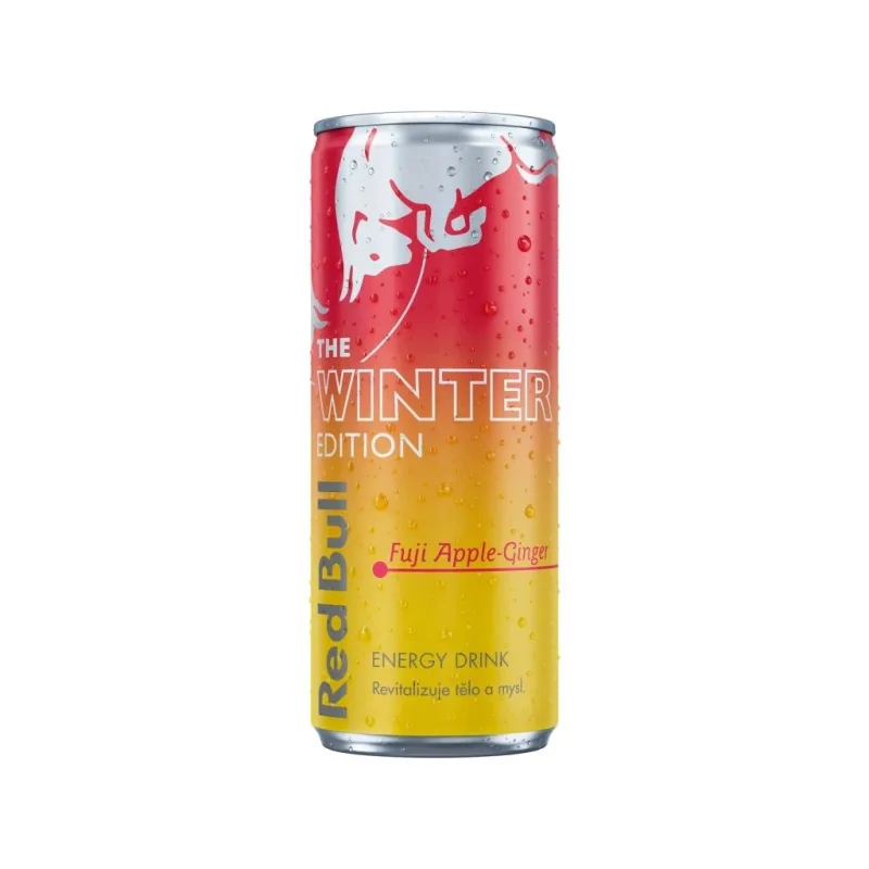 Red Bull Winter Edition Fuji Apple Ginger energetický nápoj 12x250 ml