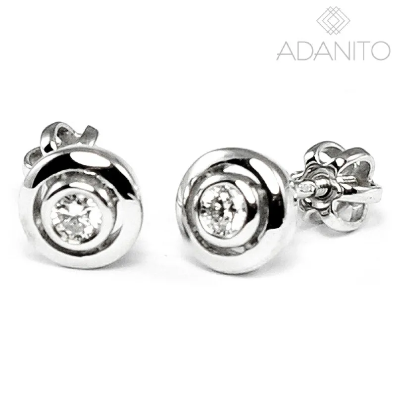 Zlaté briliantové náušnice z bieleho zlata ADANITO ZSY158