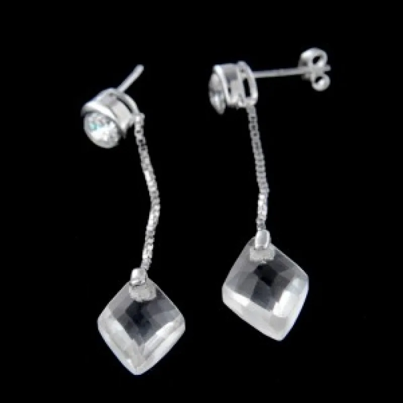 Strieborné náušnice na puzety KA E120