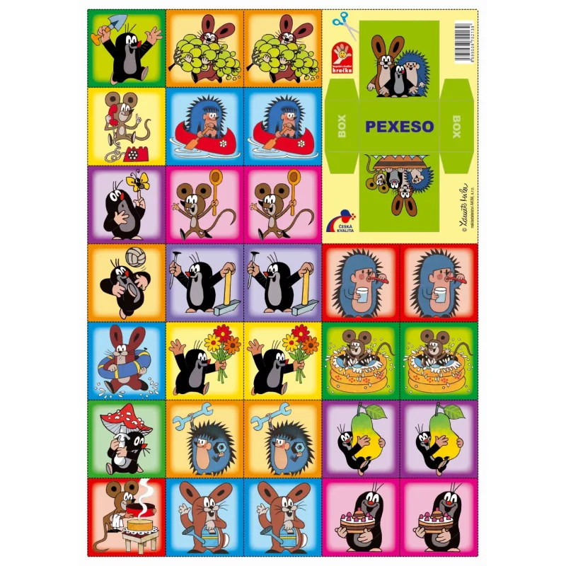 Akim Giochi Preziosi Pexeso vystrihovací - Krtko 1