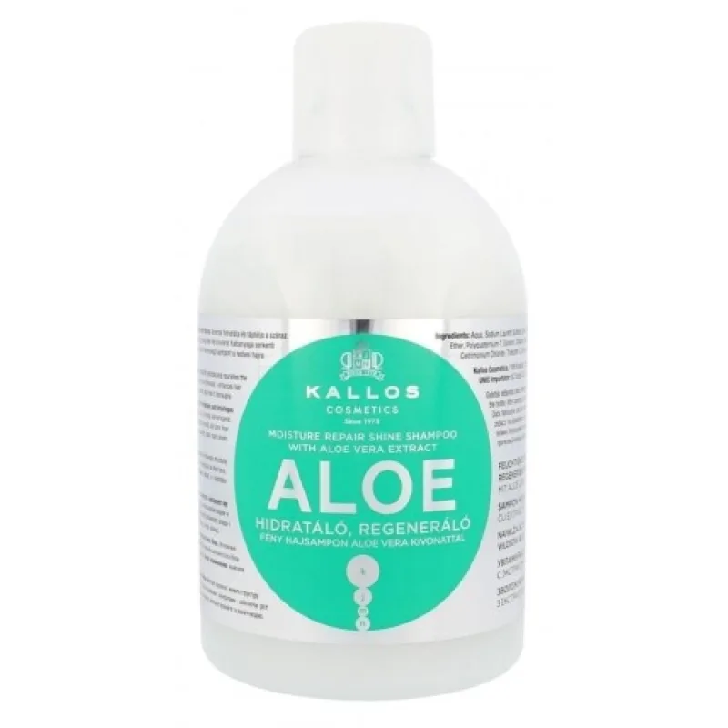 KALLOS KJMN Aloe Shampoo 1000ml - hydratačný šampón s Aloe Vera na suché vlasy