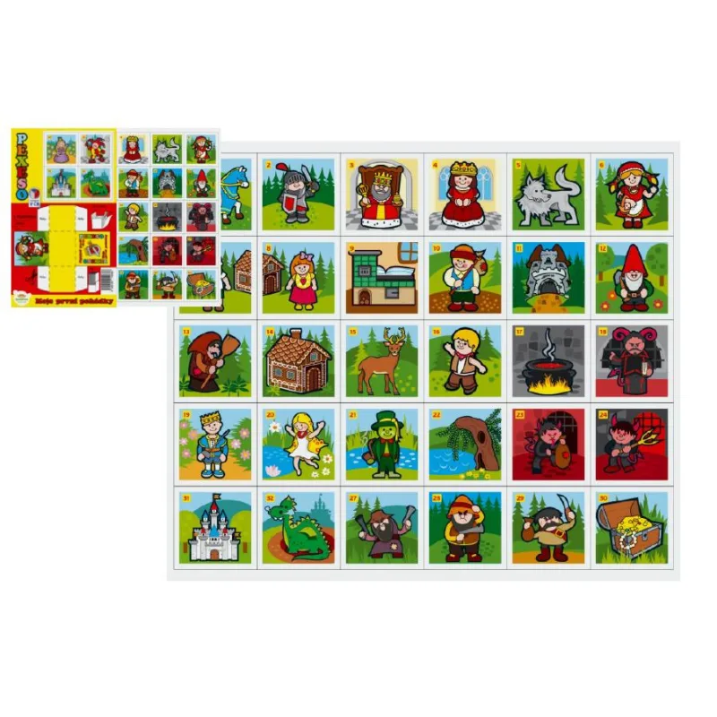 Teddies Pexeso papierové Moje prvé rozprávky spoločenská hra 27x23cm