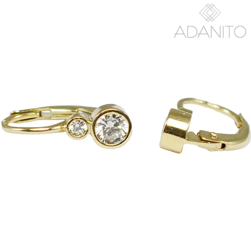 Zlaté náušnice so zirkónmi ADANITO BRN0687G, 2.05 g