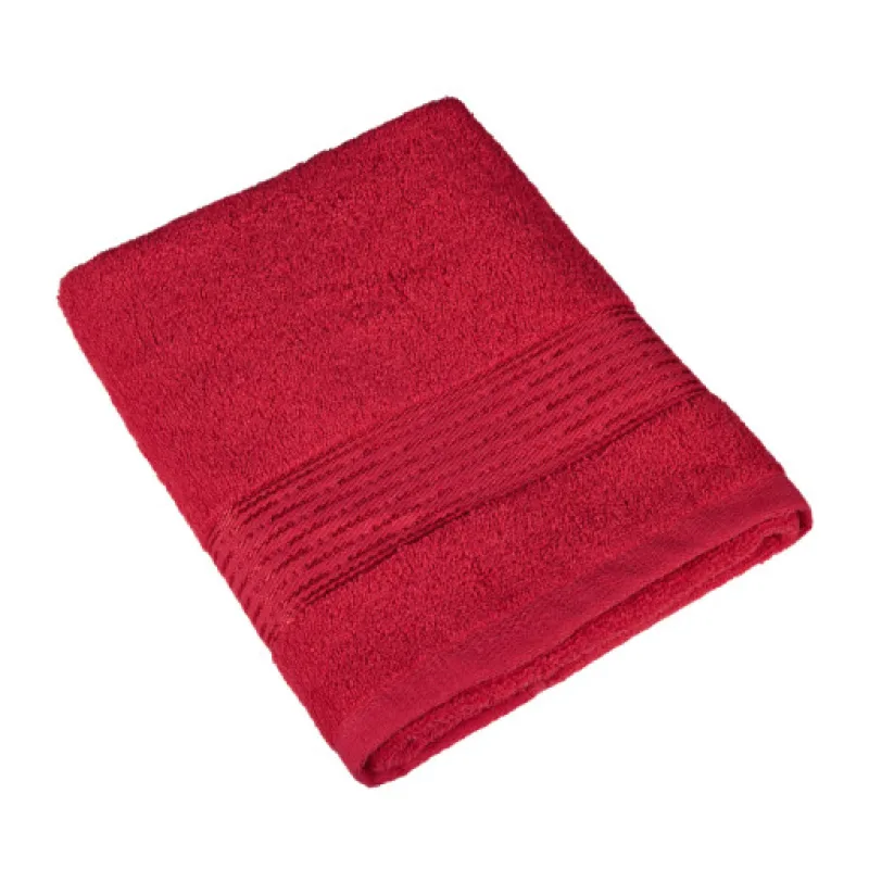 Bellatex Froté osuška kolekce Proužek, červená - 70x140 cm