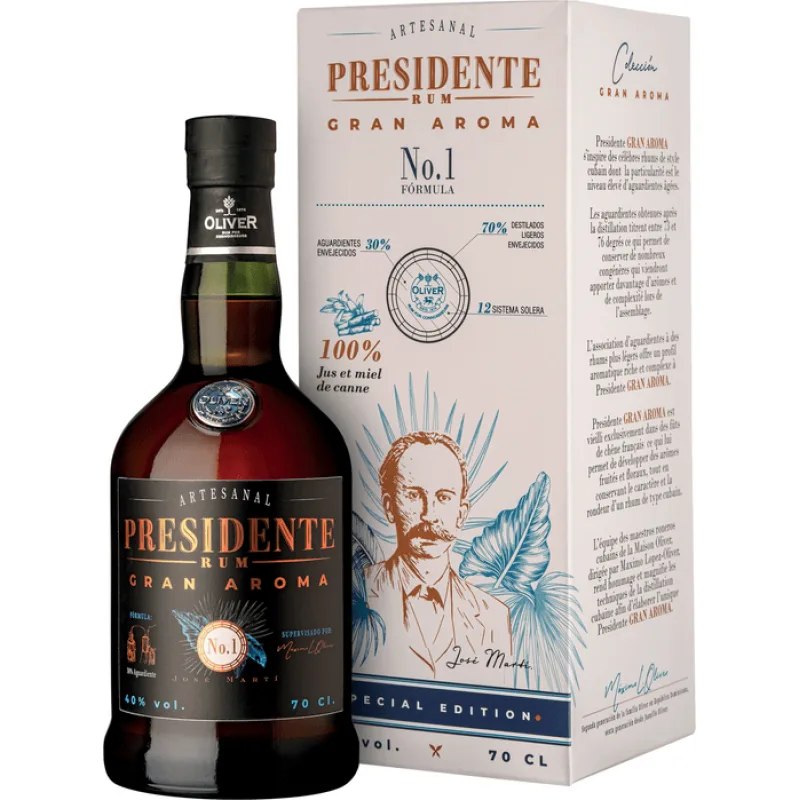 Presidente Martí Gran Aroma 40% 0,7 l (kartón)