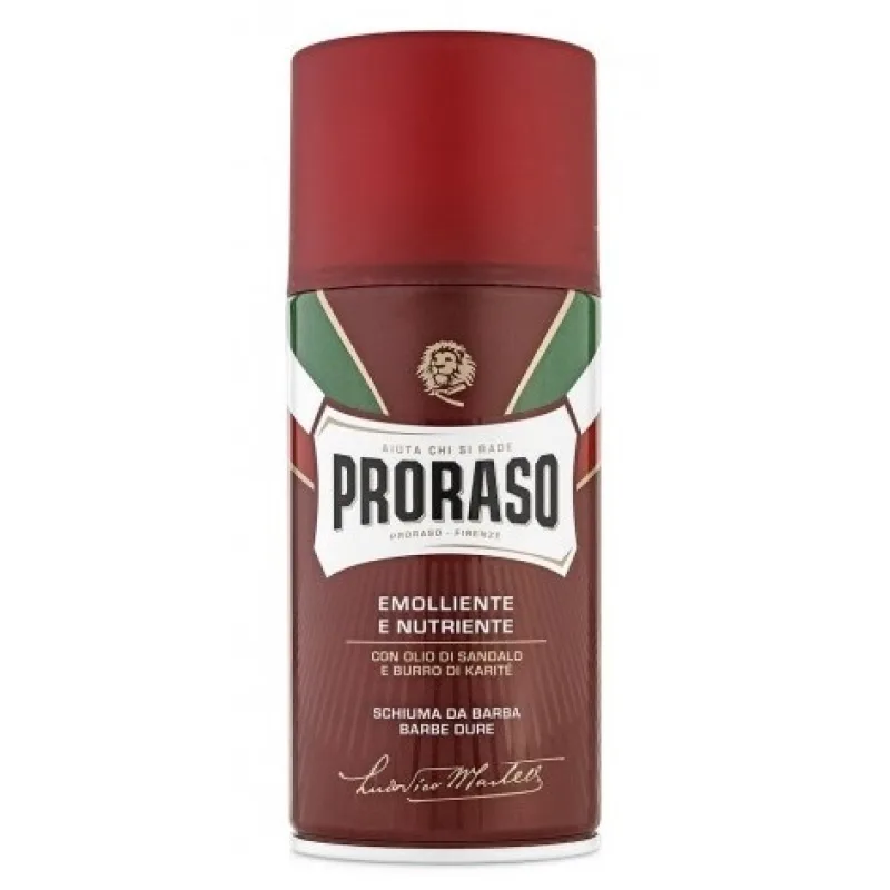 PRORASO Sandalwood Vyživujúci pena na holenie tvrdých fúzov - santalové drevo 300ml