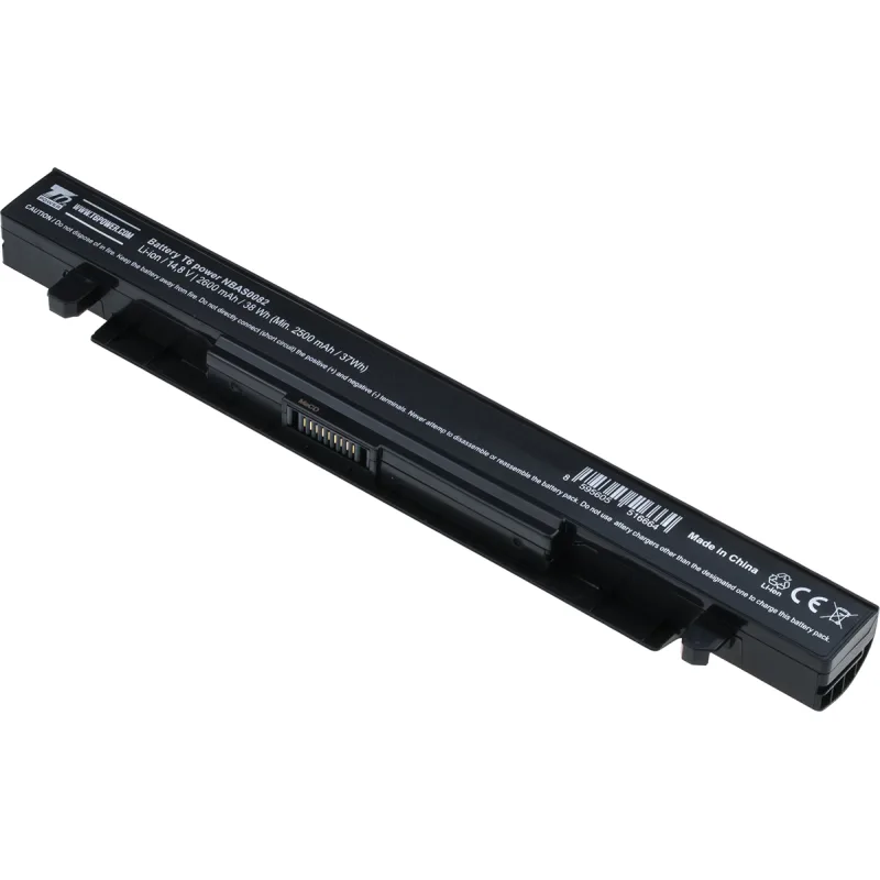 Baterie T6 Power pro Asus X450, X550, X552, A450, A550, F450, F550, F552, R510, 2600mAh, 38Wh, 4cell NBAS0082
