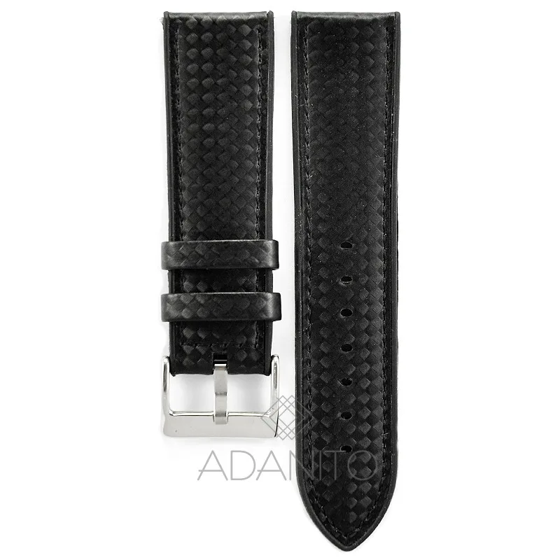 Silikónový remienok na hodinky s karbónovým vzorom DILOY 400.24.1.1