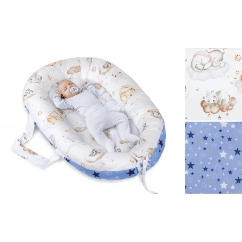Bellatex Hnízdečko pro miminko, Zvířátka na obláčku - 30x70 cm
